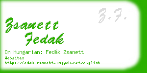 zsanett fedak business card
