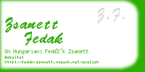 zsanett fedak business card